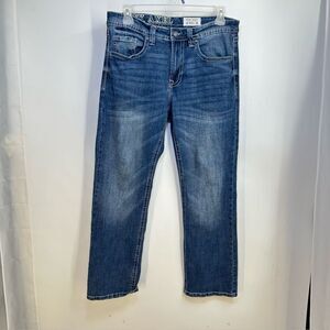 TK AXEL Mens' Size 34 X 30 Slim Boot Cut Thick Stitch Flap Pocket Stretch Jeans